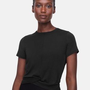 Outdoor voices black twist knot tee